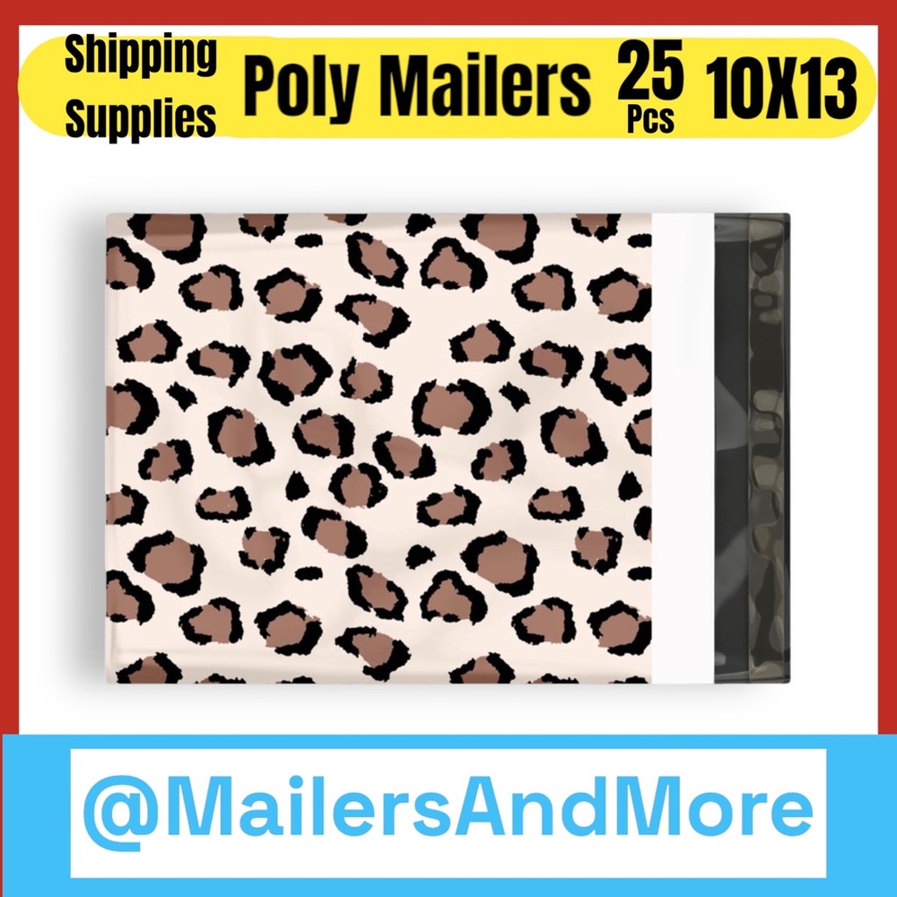 25 10X13 Poly Mailers Leopard Shipping Envelopes Bags PRICE IS FIRM - Picture 5 of 8